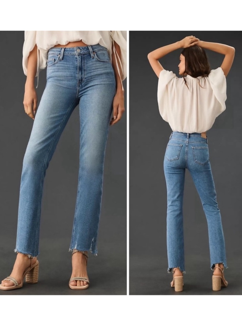 Paige Cindy Jeans in Mel Destroyed Hem Size 26